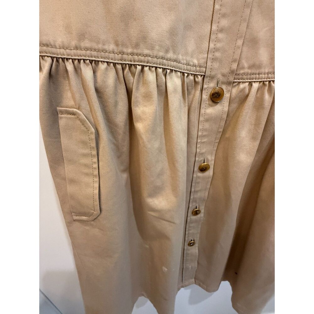 Tory Burch Tan Khaki Safari Utility Shirt Dress Size 2 - Picture 10 of 12